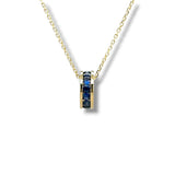 14K Y Gold 0.52ctw Sapphire Rondell Pendant