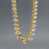 Estate 14K Y Gold 9.93ctw I-J/SI1-I1 Diamond Riviere Tennis Necklace