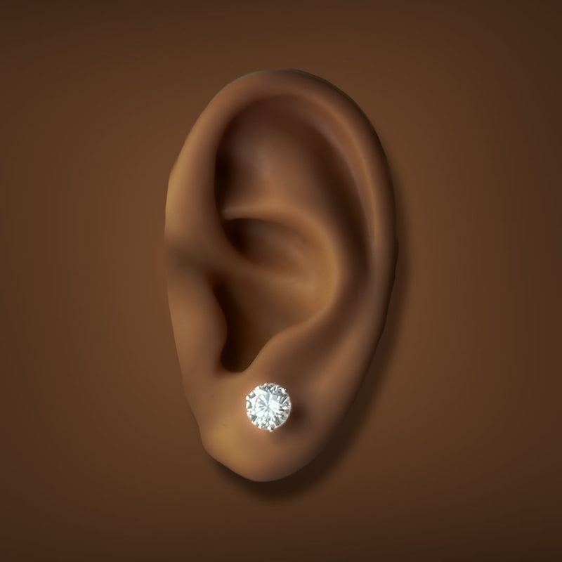 14K W Gold 2.00ctw F/VS1 Lab-Created Diamond Martini Set Earrings