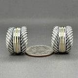 Estate David Yurman SS 14 Cable Earrings