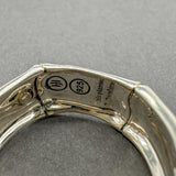 Estate John Hardy SS Wide Bamboo Hoop Earrings