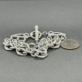 Estate Judith Ripka SS CZ Triple Link Bracelet