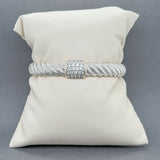 Estate Judith Ripka SS CZ Cuff Bracelet