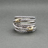 Estate David Yurman SS 18 Double X Crossover Ring