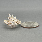 Estate 14K Y Gold 2.13ctw Diamond Cocktail Ring