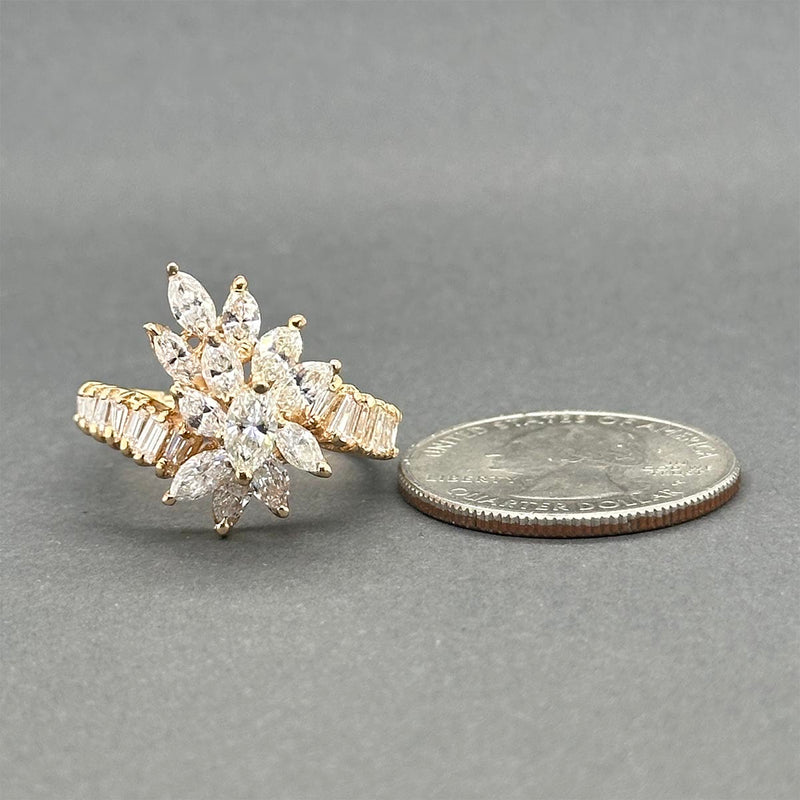 Estate 14K Y Gold 2.13ctw Diamond Cocktail Ring