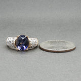Estate 14K Y Gold 3.31ct Tanzanite & 0.15ctw Diamond Ring