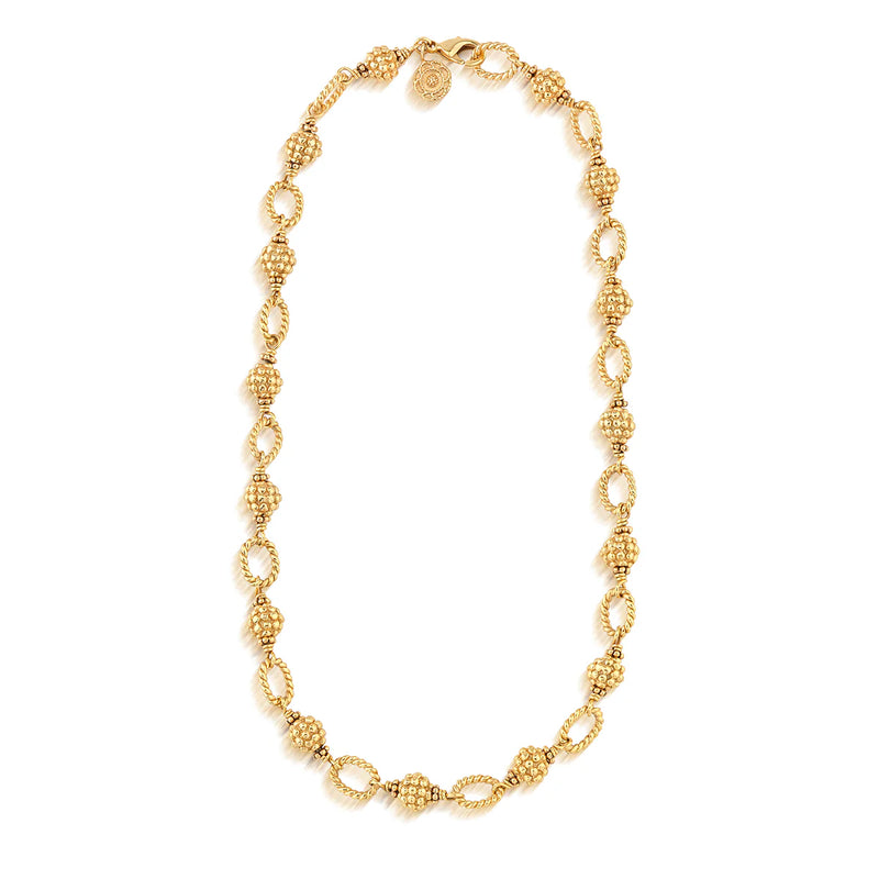 Brass YGP Berry & Bead Chain 18"