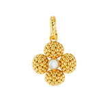 Brass YGP MOP Berry Clover Double Sided Pendant