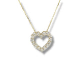14K Y Gold 0.50ctw F/VS2 Lab Created Diamond Heart Pendant