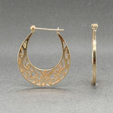 Estate 14K Y Gold Pierced 31mm Hoop Earrings