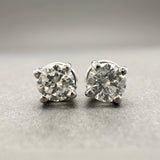 Estate 14K W Gold 0.48ctw H/SI2 Diamond Stud Earrings
