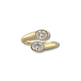 14K Y Gold 2.04ctw E/VS2 Double Oval Lab Created Diamond Ring