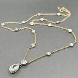 Estate 14K TT Gold 3.47ctw G-I/VS2-SI1 Diamond By The Yard Necklace