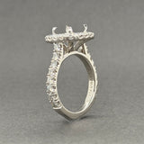 Estate Platinum 1.67ctw G-H/SI1-2 Diamond Semi-Mount Eng. Ring