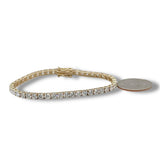 14K Y Gold 9.54ctw E/VS1 Lab-Created Diamond Tennis Bracelet