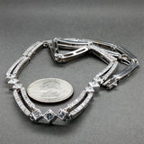 Estate 14K W Gold 4.43ctw Diamond Link Necklace