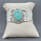 Estate SS Turquoise Cuff Bracelet