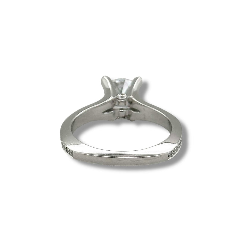 Claude Thibaudeau Montaje de compromiso de oro de 18 quilates con diamantes de 0,25 quilates