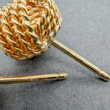 Estate Tiffany & Co. 18K Y Gold 10.5mm Twisted Knot Stud Earrings