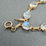 Estate 14K Y Gold Graduated Moonstone Bracelet