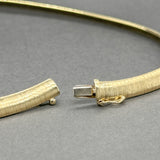 Estate 14K Y Gold 6.3mm 16” Brushed Omega Chain