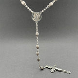 Estate SS Rosary Crucifix Necklace