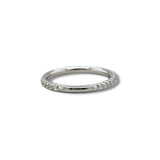 14K W Gold 0.42ctw G/SI1 French Pave 3/4 Around Diamond Band