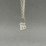 Estate 14K W Gold 1.04ct H/VS2 Diamond Solitaire Pendant