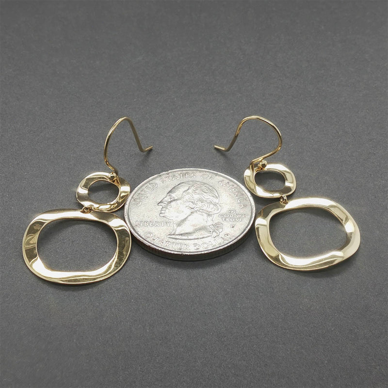 Estate Ippolita 18K Y Gold Mini Snowman Dangle Earrings