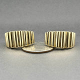 Estate Tiffany & Co. 18K Y Gold Vintage Ribbed Earrings