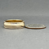 Estate 14K Y Gold 6.86mm Milgrain Ring