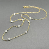 Estate 14K Y Gold 0.92ctw H-I/SI2-I1 Diamond By The Yard Necklace
