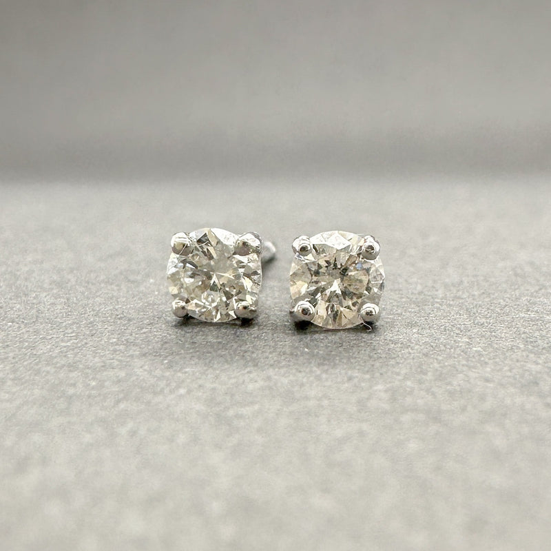 Estate 14K W Gold 0.32ctw Diamond Stud Earrings