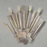Estate International Silver Royal Danish SS Cocktail Forks Set of 11
