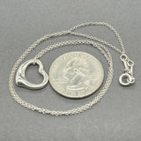 Estate Tiffany & Co. SS 16mm Open Heart Pendant