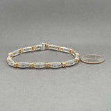 Estate 14K TT Gold 5.49ctw H-J/I1-2 Diamond Link Bracelet