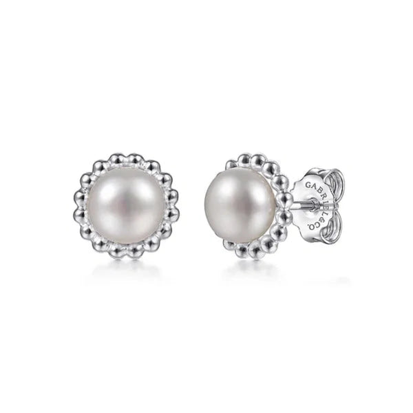 SS Beaded Pearl Stud Earrings