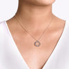SS 17.5" Round Triple Circle Pendant Necklace