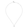 SS Round Pearl and 0.02ct Diamond Pendant Necklace