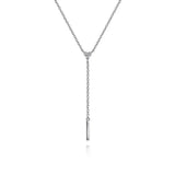 SS 0.03ctw Diamond Y Necklace