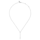 SS 0.03ctw Diamond Y Necklace