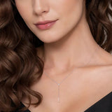 SS 0.03ctw Diamond Y Necklace