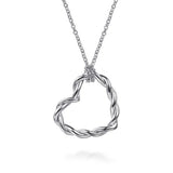 SS 20" Love Foundation Twist Heart Necklace