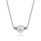 SS 17.5" Round Pearl Necklace