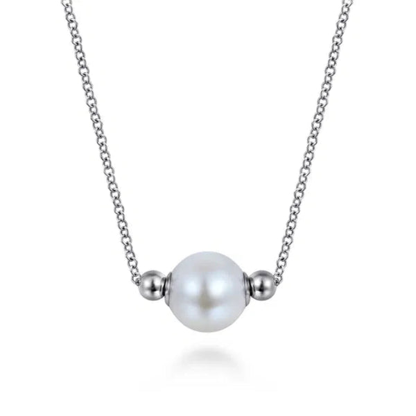 SS 17.5" Round Pearl Necklace