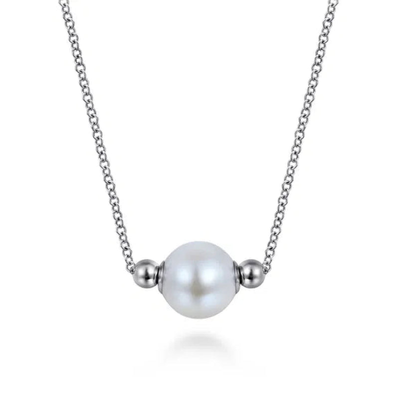 SS 17.5" Round Pearl Necklace