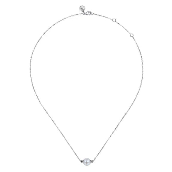 SS 17.5" Round Pearl Necklace