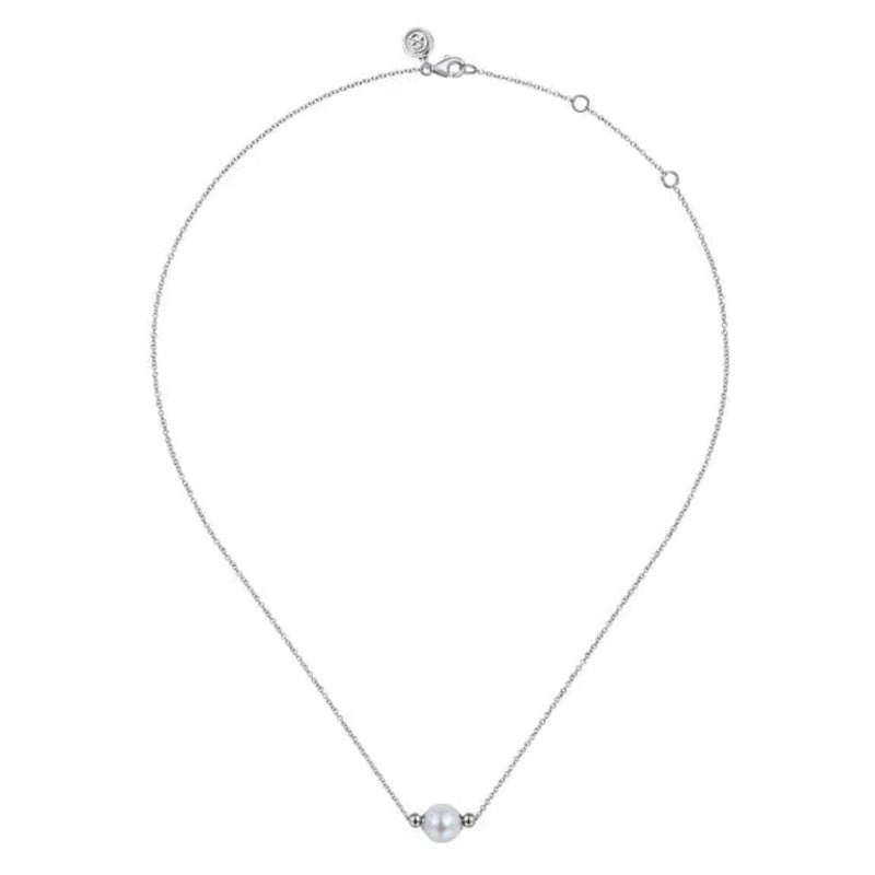 SS 17.5" Round Pearl Necklace