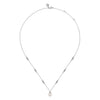 SS 8mm Pearl and Bead Pendant Necklace